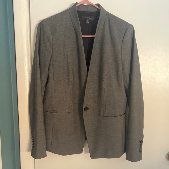 Ann Taylor Gray Bistretch Blazer - Picture 1 of 5